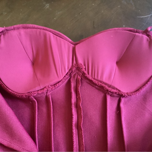 WN SZ M RED BODY CON MAXI DRESS - Picture 8 of 15